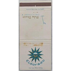 Front Strike Matchbook Cover Eldorado Private Golf Club Palm Desert CA 30 Stick